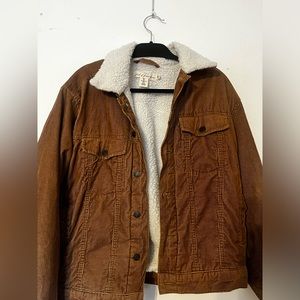 Brown Sherpa Lined Jacket